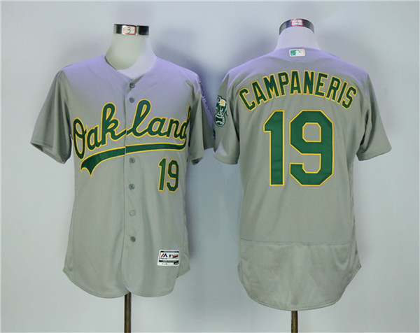 Athletics 19 Bert Campaneris Gray Flexbase Jersey