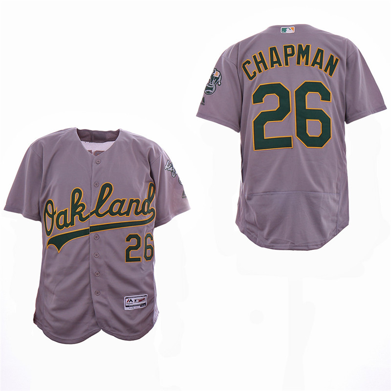 Athletics 26 Matt Chapman Gray Flexbase Jersey