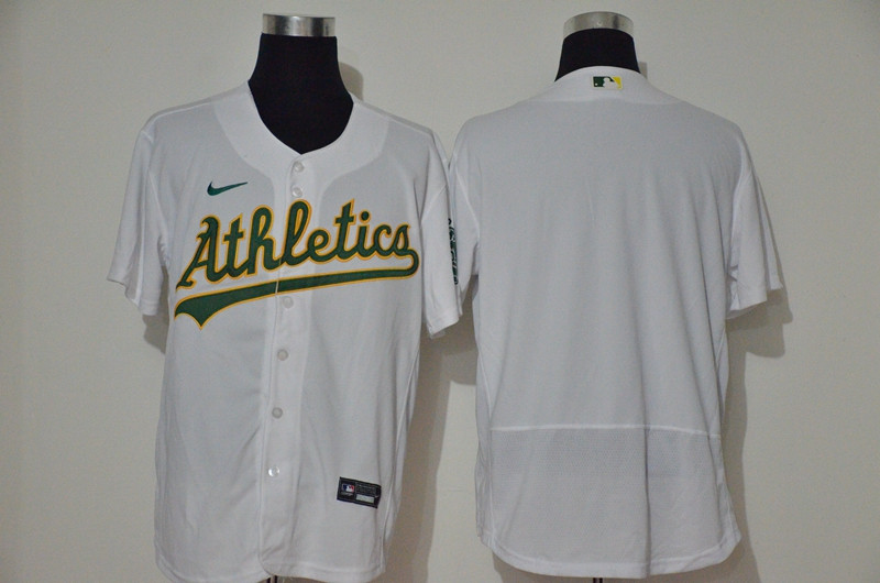 Athletics Blank White Nike 2020 Flexbase Jersey