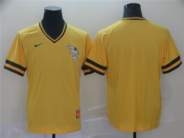 Athletics Blank Yellow Throwback Jersey