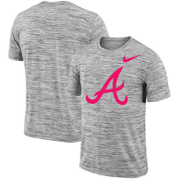 Atlanta Braves  Heathered Black Sideline Legend Velocity Travel Performance T Shirt