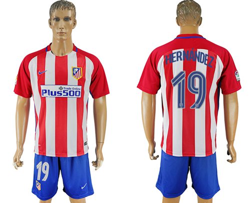 Atletico Madrid 19 Hernandez Home Soccer Club Jersey