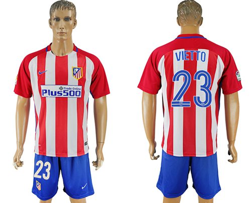 Atletico Madrid 23 Vietto Home Soccer Jersey