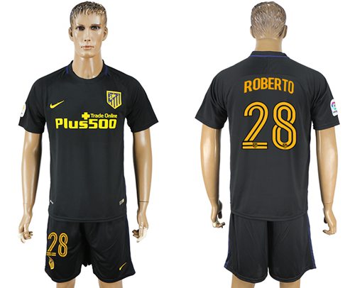 Atletico Madrid 28 Roberto Away Soccer Club Jersey