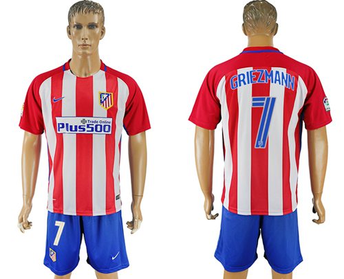 Atletico Madrid 7 Griezmann Home Soccer Club Jersey