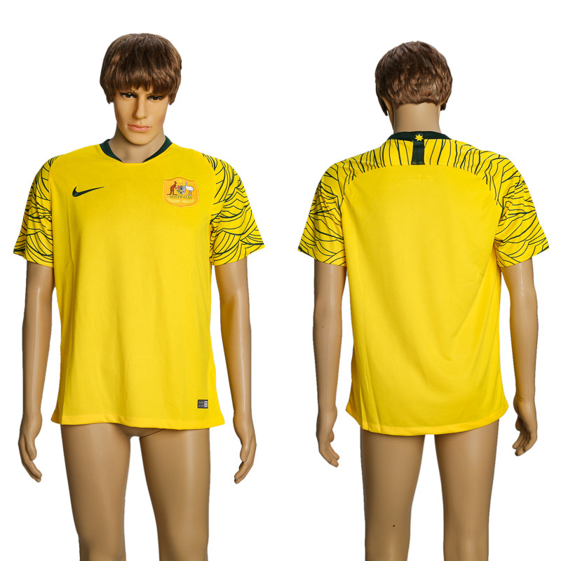 Australia Home 2018 FIFA World Cup Thailand Soccer Jersey