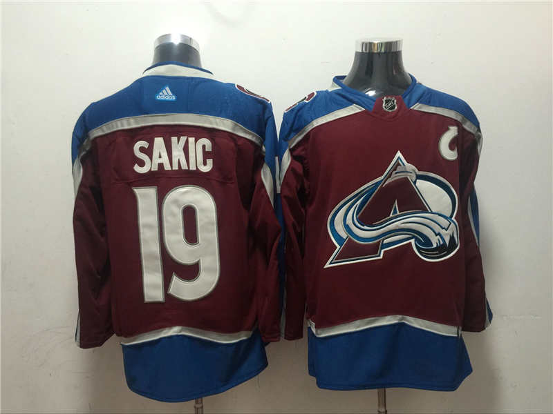 Avalanche 19 Joe Sakic Red  Jersey