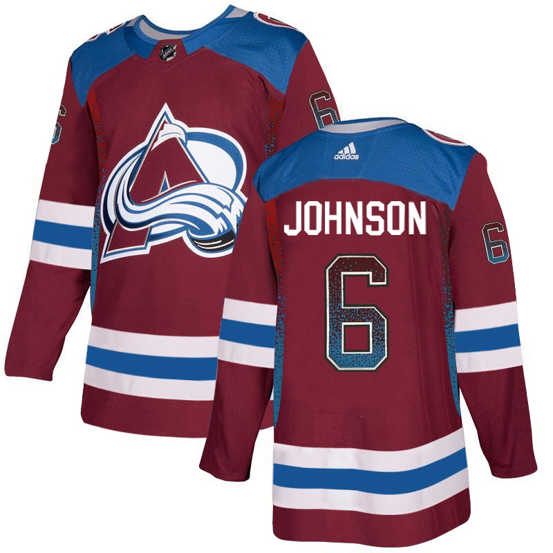 Avalanche 6 Erik Johnson Red Drift Fashion  Jersey