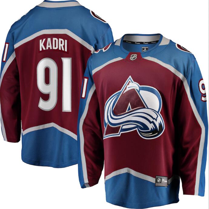 Avalanche 91 Nazem Kadri Burgundy Adidas Jersey