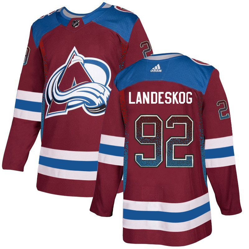 Avalanche 92 Gabriel Landeskog Red Drift Fashion  Jersey