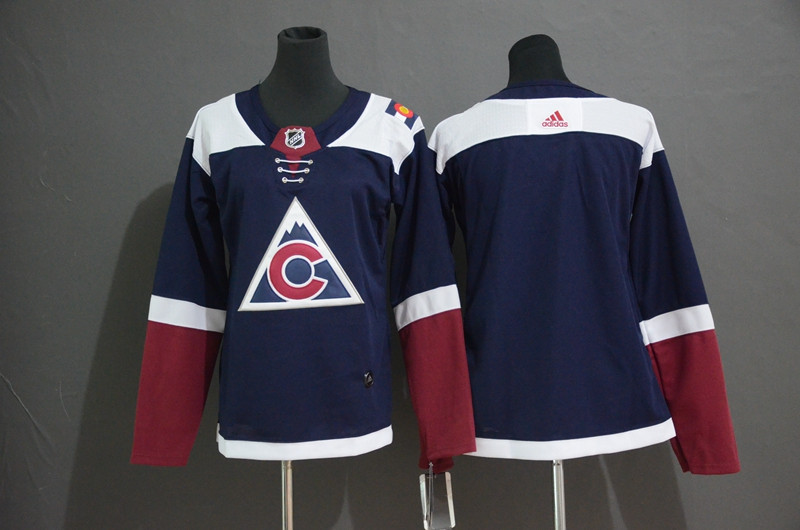 Avalanche Blank Navy Women Alternate  Jersey