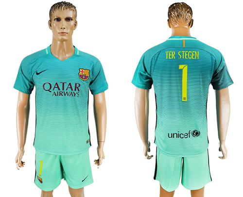 Barcelona 1 Ter Stegen Sec Away Soccer Club Jersey