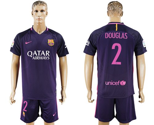 Barcelona 2 Douglas Away Soccer Club Jersey