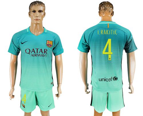 Barcelona 4 I Rakitic Sec Away Soccer Club Jersey