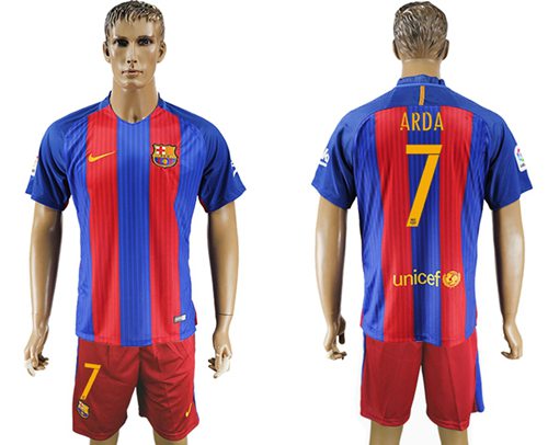 Barcelona 7 Arda Home Soccer Club Jersey