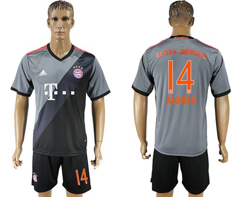 Bayern Munchen 14 Alonso Away Soccer Club Jersey