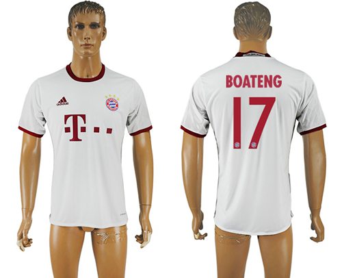 Bayern Munchen 17 Boateng White Soccer Club Jersey