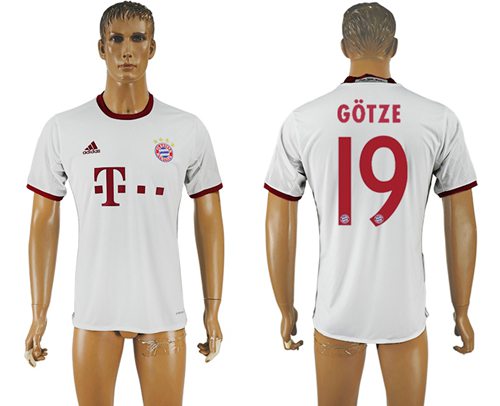 Bayern Munchen 19 Gotze White Soccer Club Jersey