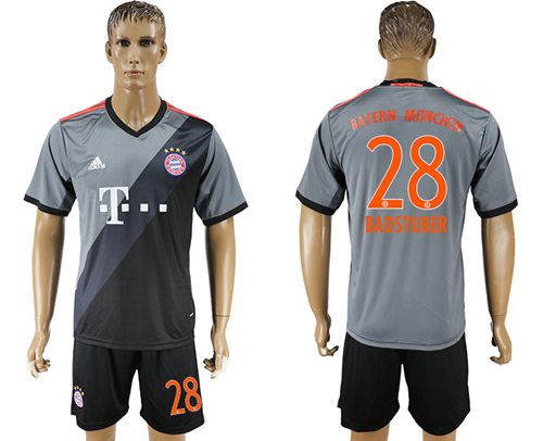 Bayern Munchen 28 Badstuber Away Soccer Club Jersey