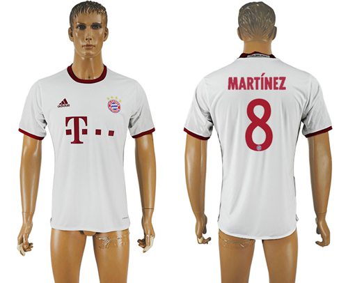 Bayern Munchen 8 Martinez White Soccer Club Jersey