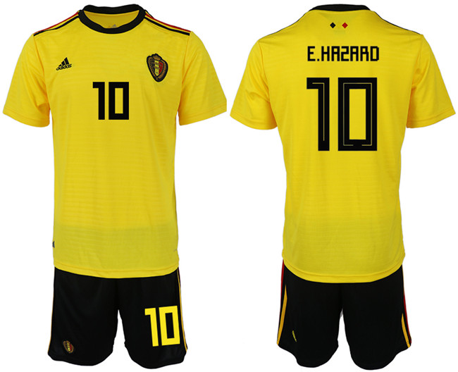 Belgium 10 E.HAZARD Away 2018 FIFA World Cup Soccer Jersey