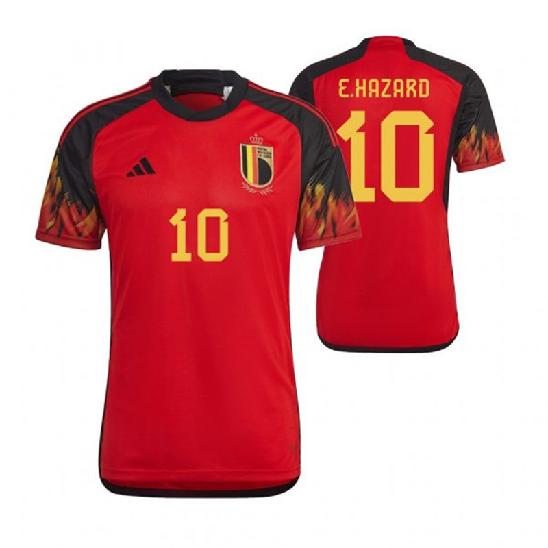 Belgium 10 E.HAZARD Home 2022 FIFA World Cup Thailand Soccer Jersey