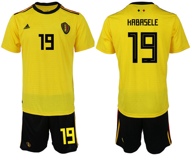 Belgium 19 KABASELE Away 2018 FIFA World Cup Soccer Jersey