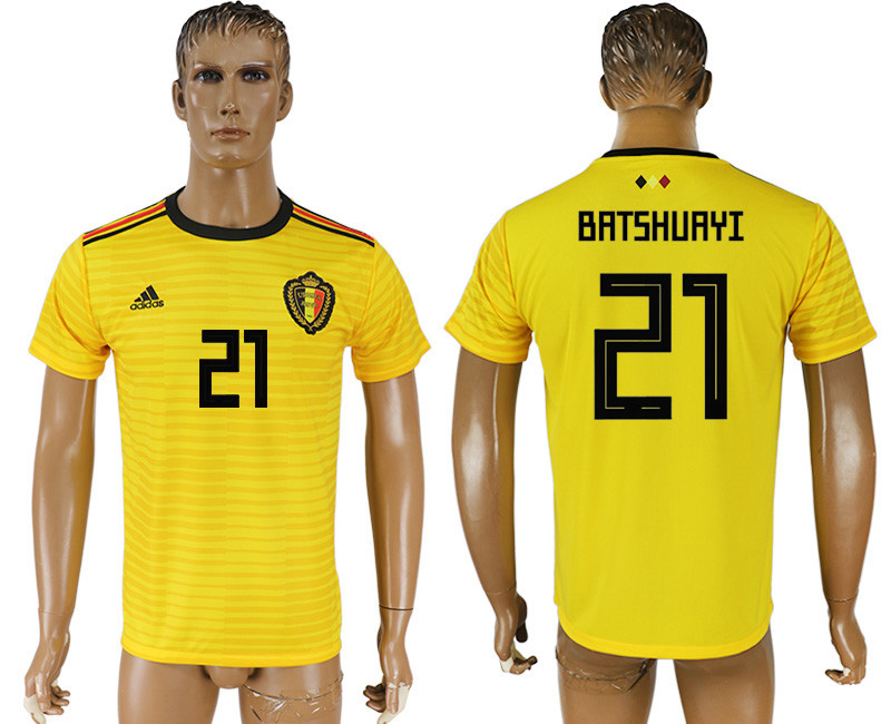 Belgium 21 BATSHUAYI Away 2018 FIFA World Cup Thailand Soccer Jersey