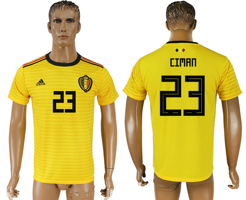 Belgium 23 CIMAN Away 2018 FIFA World Cup Thailand Soccer Jersey