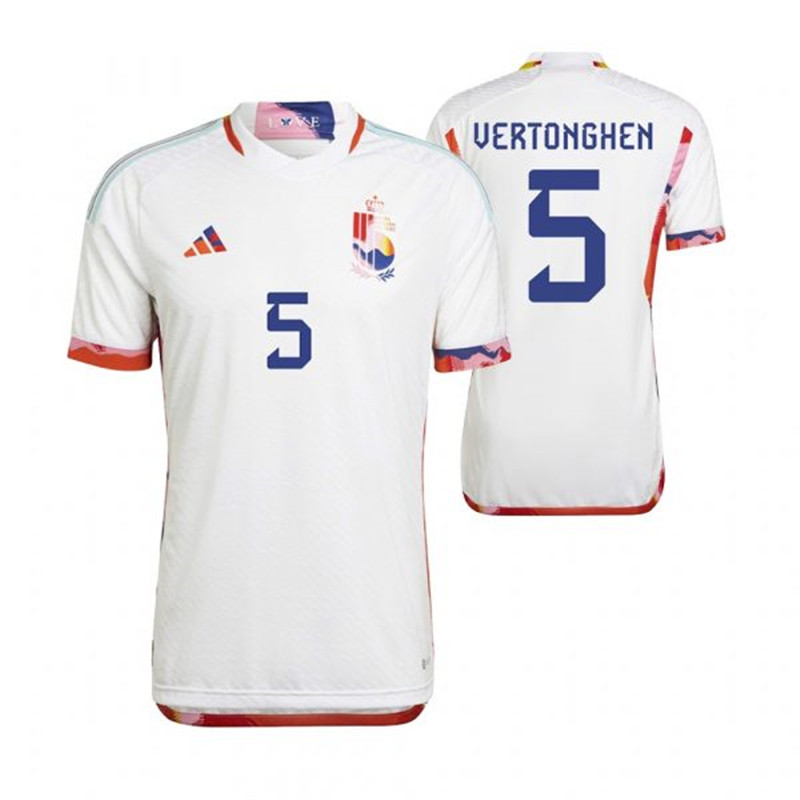 Belgium 5 VERTONGHEN Away 2022 FIFA World Cup Thailand Soccer Jersey