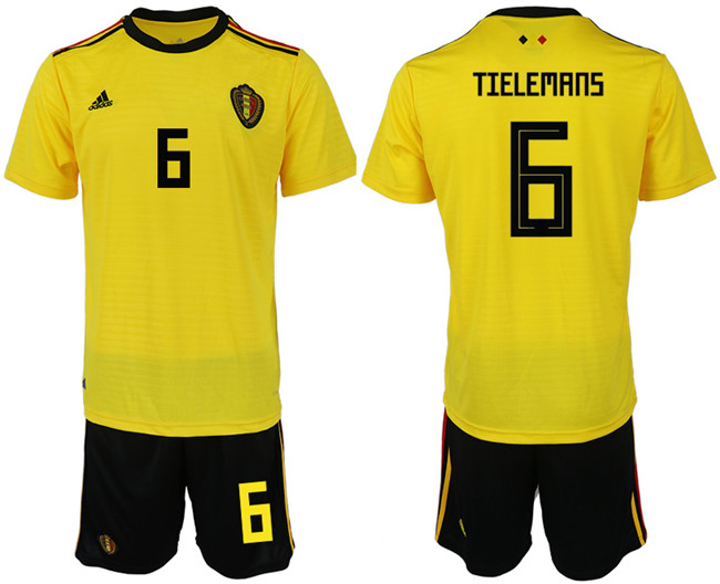 Belgium 6 TIELEMANS Away 2018 FIFA World Cup Soccer Jersey