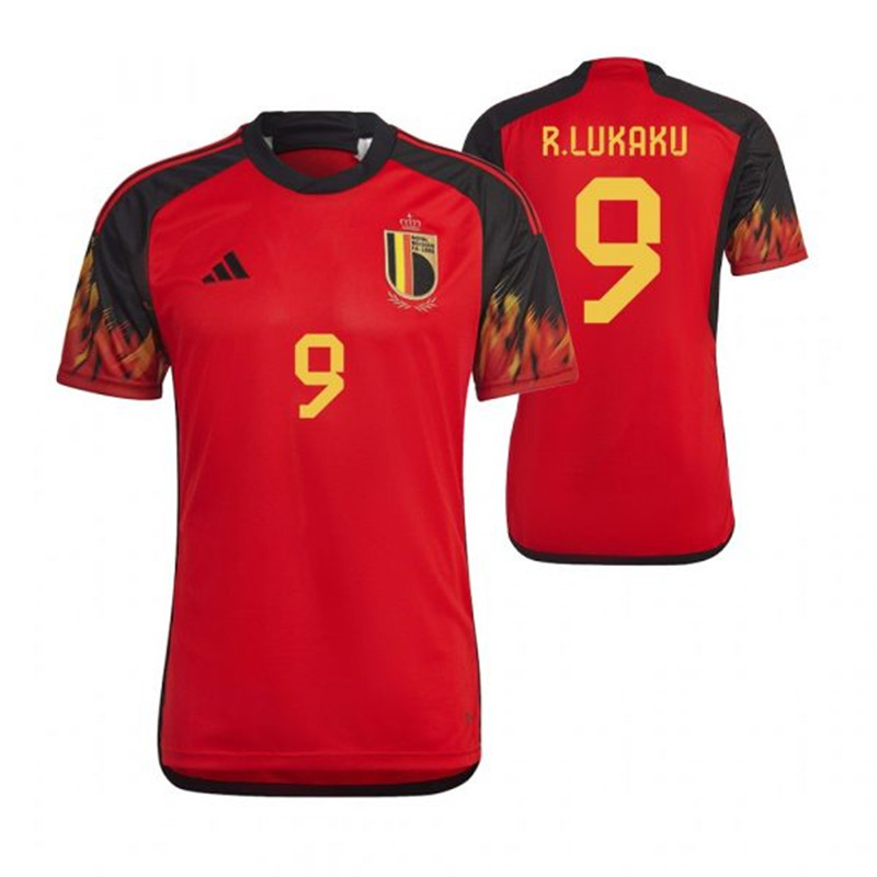 Belgium 9 R.LUKAKU Home 2022 FIFA World Cup Thailand Soccer Jersey