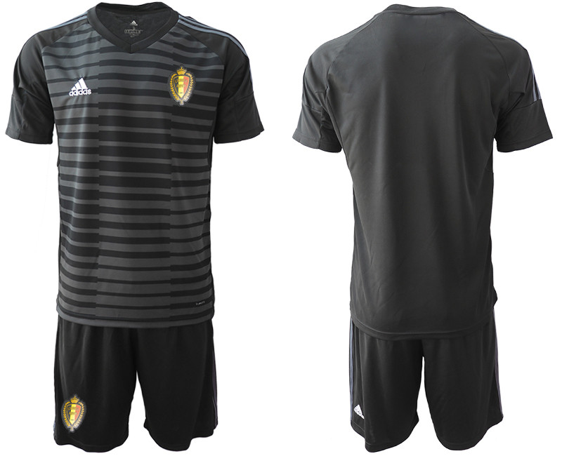 Belgium Black 2018 FIFA World Cup Goalkeeper Soccer Jersey