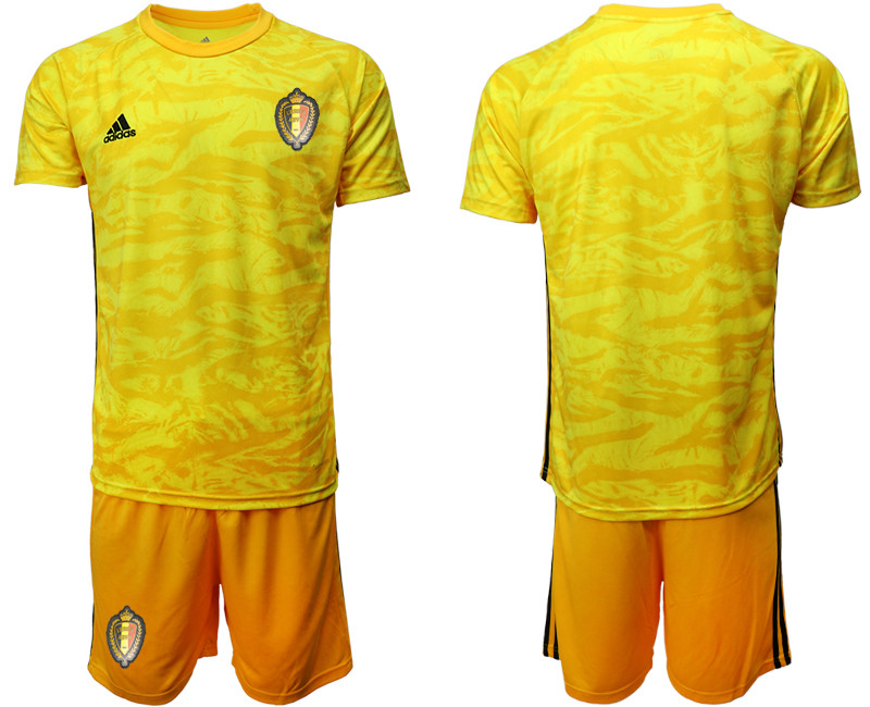 Belgium Yellow Goalkeeper UEFA Euro 2020 Soccer Jersey