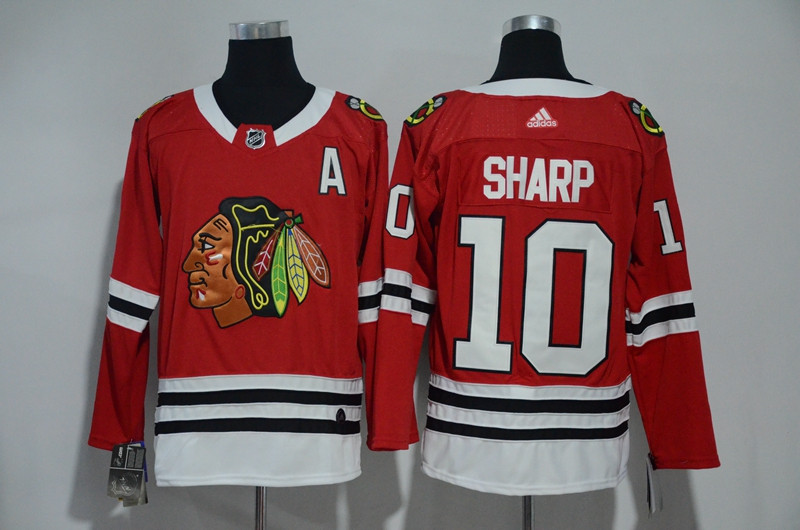 Blackhawks 10 Patrick Sharp Red  Jersey