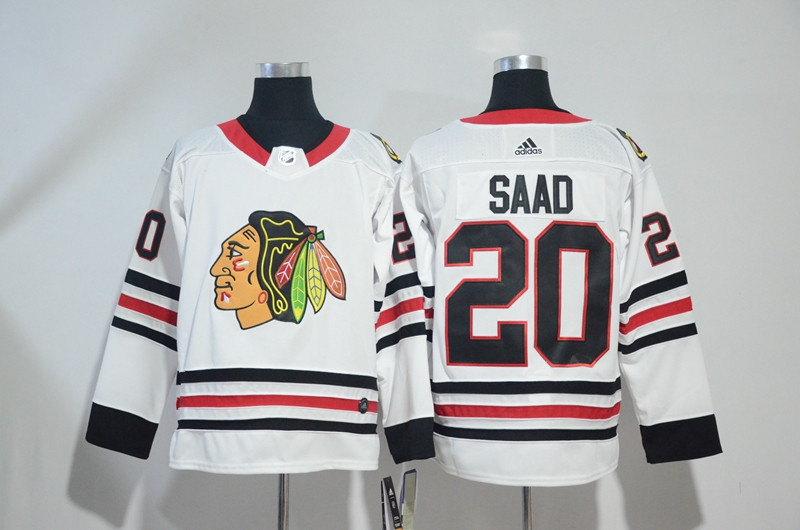 Blackhawks 20 Brandon Saad White  Jersey