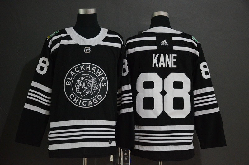 Blackhawks 88 Patrick Kane Black 2019 Winter Classic  Jersey