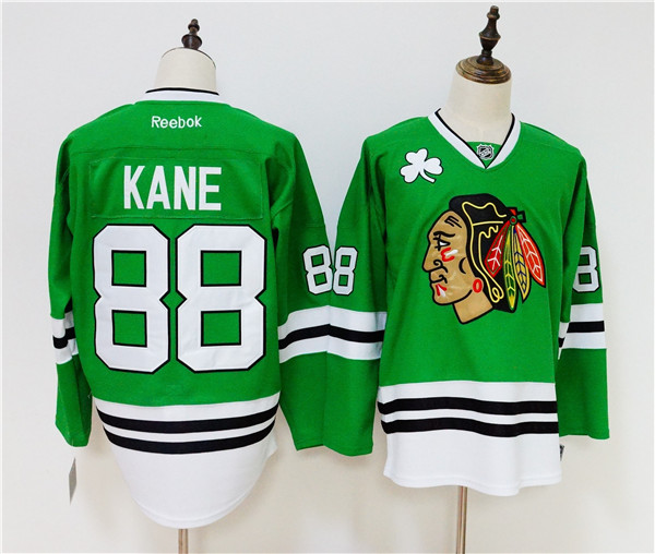 Blackhawks 88 Patrick Kane Green  Jersey