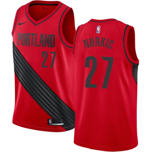 Blazers #27 Jusuf Nurkic Red Basketball Swingman Statement Edition Jersey