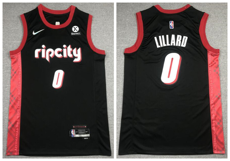 Blazers 0 Damian Lillard Black 2021 22 City Edition Swingman Jersey