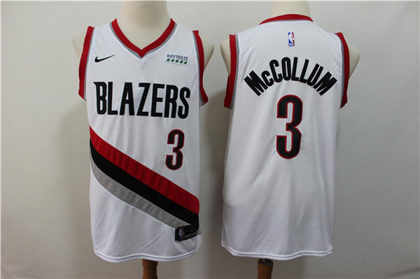 Blazers 3 C.J. McCollum White City Edition Nike Swingman Jersey