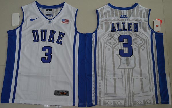 Blue Devils 3 Grayson Allen White Basketball Elite V Neck Stitched NCAA Jersey