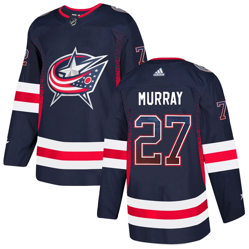 Blue Jackets 27 Ryan Murray Navy Drift Fashion  Jersey