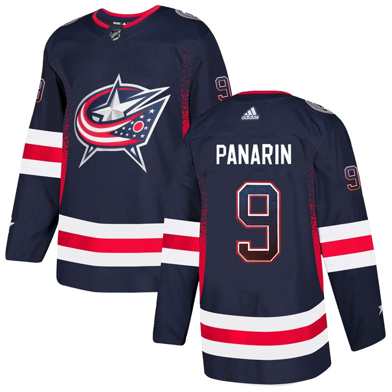 Blue Jackets 9 Artemi Panarin Navy Drift Fashion  Jersey