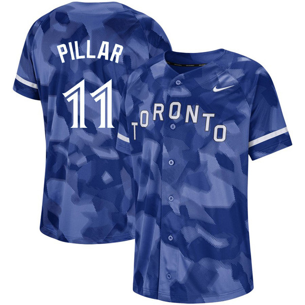 Blue Jays 11 Kevin Pillar Royal Camo Fashion Jersey