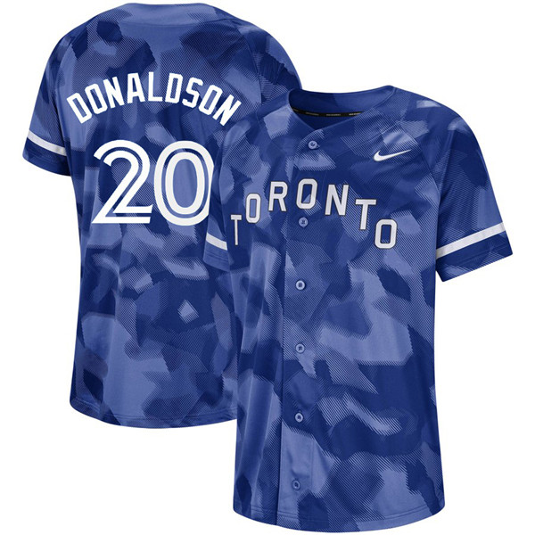 Blue Jays 20 Josh Donaldson Royal Camo Fashion Jersey