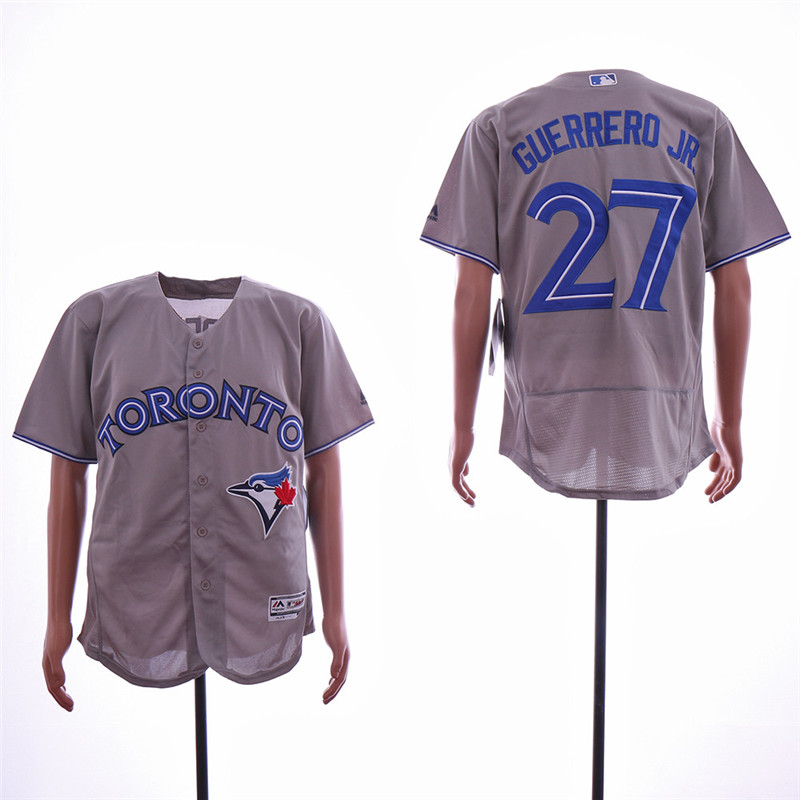 Blue Jays 27 Vladimir Guerrero Jr. Gray Flexbase Jersey