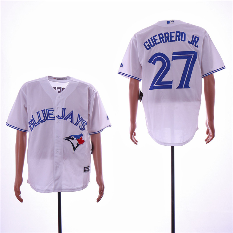 Blue Jays 27 Vladimir Guerrero Jr. White Cool Base Jersey