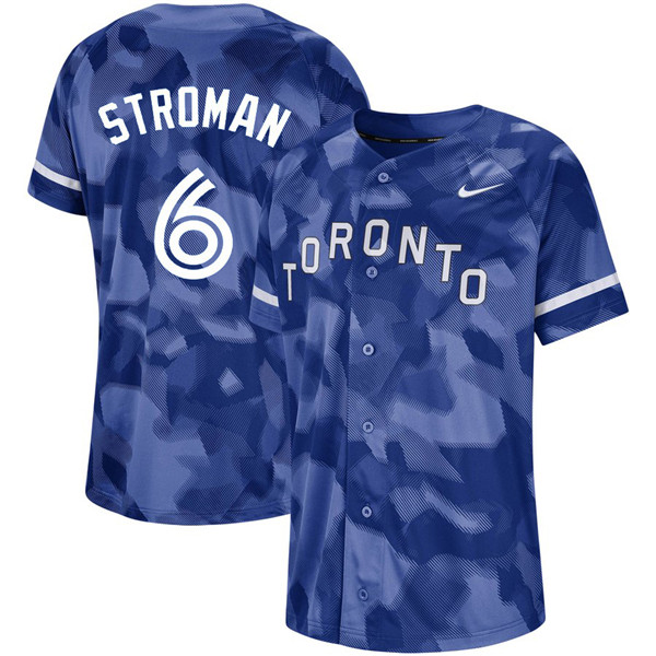 Blue Jays 6 Marcus Stroman Royal Camo Fashion Jersey