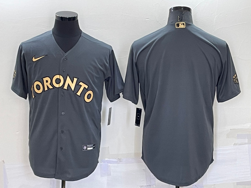 Blue Jays Blank Charcoal Nike 2022 MLB All Star Cool Base Jersey